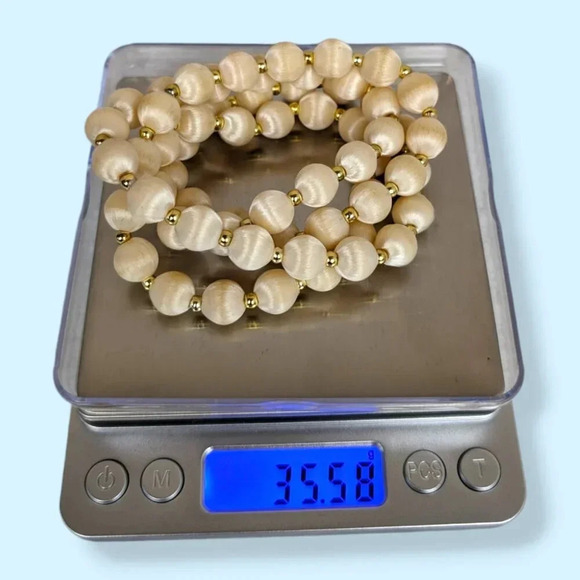 Vintage Silk Wrapped Beaded Necklace - Picture 5 of 5